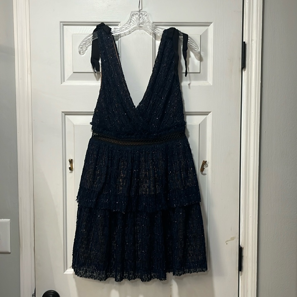 Self Portrait Black and Navy Dress Size 6
